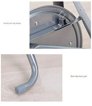 JCXOZ-Sedia Pieghevole Semplice Legno Solido Sgabello, Sedia Pieghevole Rotondo Nero Imbottito Pieghevole seggiolone Prima Colazione Cucina Sgabello sede Morbida Portatile