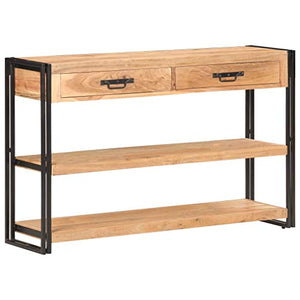Wakects, credenza per soggiorno, in legno massiccio di acia, 120 x 30 x 75 cm