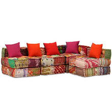 vidaXL Divano Modulare 16 pz in Tessuto Motivo Patchwork Arredo Salotto Lounge