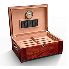 XZJJZ Desktop Legno di Cedro Fodera Cigar Box di stoccaggio - Cabinet Grande capacità a Due Strati Idratante Box Alcol può ospitare Idratante Cigar Box