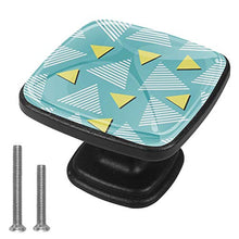Configurazione astratta di triangoli Pomelli per Porta Set di 4 Pomelli per Mobili Manopole per Cassetti Cucina Armadio Vetro