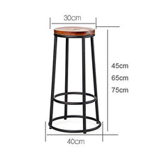 Sgabelli sgabelli cucina sgabelli per cucina Retro Sgabello metallo controtelaio Bar Chair Cucina Colazione Sedie da pranzo sedile in legno gambe metallo Pub Industrial Style sgabelli alti Brown