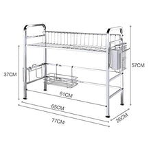 &ripiano di stoccaggio Scaffale di scarico del lavandino, unità di mensole multifunzione for mensole da cucina in acciaio inossidabile Scaffale di finitura