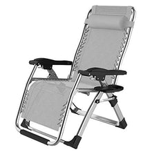 SHUAIIJUAN Sedia per il tempo libero domestico Sedie a sdraio pieghevole for Reclining Giardino Sedia da giardino Patio Sdraio Sonnecchiando Sedile con Cup Holder for piscina Beach Camping - Grigio