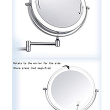 JJZI-L Bagno Specchio Rotondo, Metallo Illuminate Uomini Specchio da rasatura Piccolo Appartamento Fold Specchio di Bellezza Multifunzione Dressing Specchio