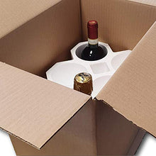 IMBALLAGGI 2000 - 1 Kit Portabottiglie Vino in Polistirolo con Scatola di Cartone