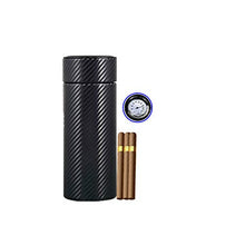 YYYUR Portable Cigar Tube, in Fibra di Carbonio Creativa Moderna Cedar Cigar Idratante Tube, 5 sigari, Quotidiano Lavoro Una Domanda su Cigar Tube, 76 * 205mm