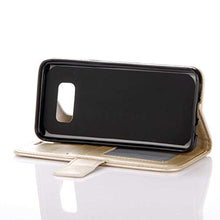 Bear Village® Cover per Samsung Galaxy S8, Anti Graffio Custodia in Pelle con TPU Interno, Alta qualità Galaxy S8 Cover con Chiusura Magnetica, Oro