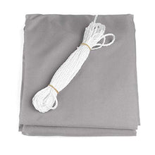 Moboo Tenda da sole per balcone, impermeabile, antivento, PES 420D, 96%, protezione UV per giardino, esterni, quadrata, rettangolare, colore grigio