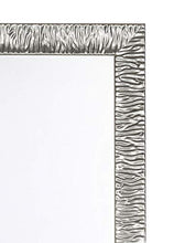 MO.WA Specchio Parete Lungo Legno Argento cm. 46x142 Cornice Legno da Appendere in Verticale e Orizzontale Made in Italy.