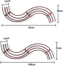 LXTIN Mensole galleggianti per arredo Bar Portabottiglie | Mensola per Vino a soffitto | Altezza Regolabile per Bicchieri da Vino | Porta Bicchieri per Calice, Bronzo, 82 * 23