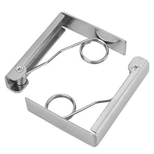 Clip per tovaglia 2 pezzi Supporto per tovaglia in acciaio inossidabile Triangolo d'argento Morsetti per copritavolo Strumento fisso per mobili per cucina domestica Festa di matrimonio Picnic BBQ