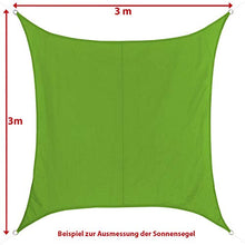 BB Sport Tenda Velo Sole 4m x 4m Smeraldo Quadrato Vela Sole Ombreggiante 100% PES Protezione Solare UV 30+ Parasole Giardino Esterni