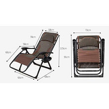 ZHANGYY Sedie da Giardino Sedia da Salotto, Sedia Pieghevole Sedia per Pausa Pranzo Sedia da Ufficio Divano Sedia da Spiaggia Sedia da Balcone 69x65x115cm Durevole