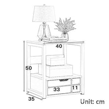 WSNBB Comodino, Scatola di Immagazzinaggio, 1 Progetta Cassetto, Grande Lattice, più Spazio di Archiviazione, Facile da Installare, Lunghezza 40 Centimetri × 35cm Larghezza × Altezza 50 Centimetri