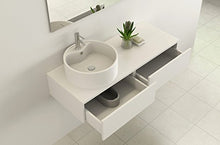 Set di mobili da bagno di design Biel, bianco, lucido, in ceramica con push open moebel per il vostro bagno