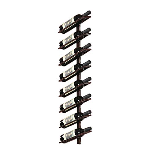 Wine Rack H-Porta Bottiglie da Vino Montaggio A Parete Metallo Portavini Decorazioni for La Casa Retro Soggiorno Bar Scaffale Vino (Color : 8 Bottles)