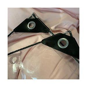 LXHONG Foglio di Tela Cerata da 0,3 Mm con Occhielli，Vetro in PVC Trasparente Impermeabile，Coperture per Mobili da Giardino per Coperture per Piante Piscina 420 GMS, Personalizzabile