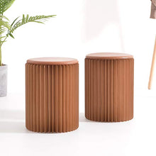 KAINUO KlappstüHle Balkon, Akkordeonart Niedriger Stuhl Klappbarer Kraftpapierhocker für Sofa, Bett, Terrasse, Balkon, Garten USW