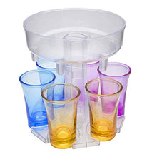 SXZZ Dispensatore in Vetro da 6 Modi, Distributore di Cocktail Bar, Portabicchieri in Vetro Porta in Vetro, Distributore di Titoli A Barre Multiple, Distributore di Giochi per Feste,Bianca