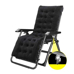 Sywlwxkq Sedia Relax da Ufficio con Balcone Lettini Prendisole Poltrone reclinabili con Cuscini | Sedia da Giardino Pieghevole reclinabile Imbottita con poggiapiedi | Sedie a Sdraio Nere co