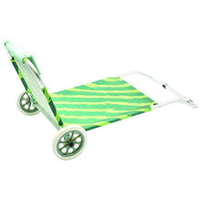 Pierre Cardin, Verde, Linea Haiti,Spiaggina Lione, con Ruote, con Parasole, Mare Giardino Piscina, 145x63x15 cm
