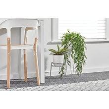 mDesign Midcentury Set da 3 Portavasi da terra in metallo – Portapiante da interno con design rotondo moderno e gambe a forcina – Versatili fioriere da interno e esterno – argento