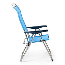 Solenny 50001072725182 50001072725182 - Sedia da spiaggia 5 posizioni schienale anatomico blu e bianco