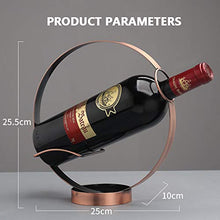 Portabottiglie Vino Supporto del Vino, Cerchio del Metallo del Vino Server, Server Bottiglia, Bevande Presentazione, Design Semplice ed Elegante, Adatto a Quasi Tutte Le Bottiglie,Ottone