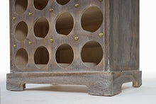 Serie Vintage portabottiglie per vini Lucan legno paulonia 31x48x76cm ~ marrone
