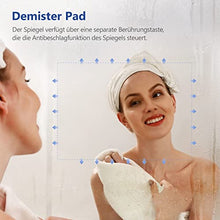 Meykoers Specchio Bagno LED 80 x 60 cm con Interruttore tattile + Anti-appannamento + Bluetooth + Orologio Digitale, bianco freddo 6500K