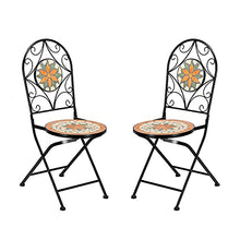 GEFUHONG Esterna patio giardino taverna elegantemente progettato sedia set 2 set di mosaico taverna sedie all'aperto giardino patio mobili caffè all'aperto ristorante