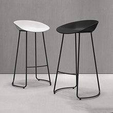 DFREW Sgabelli Nordic Ferro Battuto Fashion Bar Sgabello Sedia Della Cucina Della Casa Di Svago Caffè Reception Sgabello Alto (Altezza Seduta: 75Cm),Nero