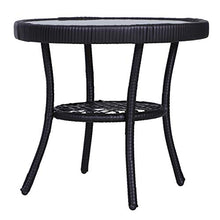 Outsunny Set 2 Sedie a Dondolo da Giardino con Tavolino con Cuscini Esterno Rattan Marrone