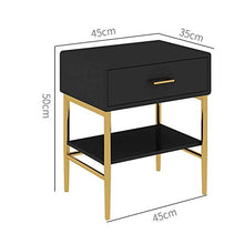 H-CAR Comodino di Lusso Nordico Leggero Comodino Semplice e Moderno per Camera da Letto Armadio Comodino Net Rosso Nero Cassetto Ins Cabinet