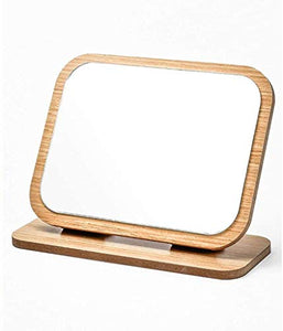 ZCM Specchio per Il Trucco, Desktop Ad Alta Definizione Specchio di Bellezza in Legno A Un Lato Specchio Pieghevole per Specchi Specchio Princess Portatile da Tavolo di Grandi Dimensioni