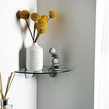 Harbour Housewares Mensola Angolare in Vetro, per Bagno/Camera da Letto, da 200 x 200 mm - Confezione da 3