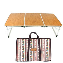 GUIPING Piccolo Pieghevole Tavolo da Pranzo all'aperto Pie Tavolo Pieghevole all'aperto Barbecue Bamboo Tavolo da Bamboo Camping Tavolo Portatile Mobili semplici