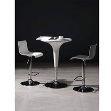 CMX-Barhocker Set di 2 sgabelli da Bar, sgabelli girevoli Regolabili con Schienale, Sedile a 360 Gradi, sedie da Pranzo con Ampia Base in Ferro per Cucina, bancone, Bar, Nero/Bianco/Grigio