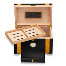 Scatola Porta Sigari Cedar wood wood sigaro humidor lusso portatile caso portatile viaggio grande capacità humidor domestico tabacco accessori humidificatore igrometro Scatola porta Sigari per Casa