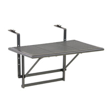 greemotion 416505 Tavolino Pieghevole da Balcone, Regolabile in Altezza, Grigio, Piccolo