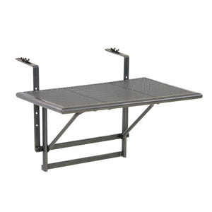 greemotion 416505 Tavolino Pieghevole da Balcone, Regolabile in Altezza, Grigio, Piccolo