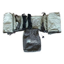 Rebecca Mobili Amaca da Campeggio Giardino Verde Militare Nylon Carico 120 kg con Sacca Moschettoni Funi L 275 x D 136 cm (cod. RE6312)