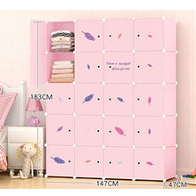 Guardaroba Semplice noleggio Armadio Camera da Letto Pieghevole Rimovibili di archiviazione Gesso Governo dell'Assemblea Combinazione di plastica Armadio XINYALAMP (Color : Pink)