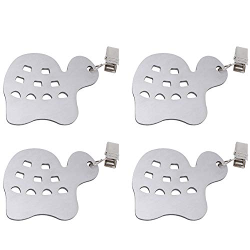 Cabilock 4 Pz Pesi Tovaglia Appendiabiti Pietra Tovaglia Pesi con Clip per Coperture da Tavolo da Picnic All'aperto per Feste in Giardino