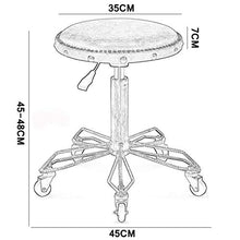 ZKLNB Poltrona da Barbiere retrò Nordica A 360 °, Sgabello Trucco Regolabile per Camera Letto Sedia Reception per Salone di Bellezza Sedia Multifunzionale per Unghie Ferro per Uso Domestico,Brown a