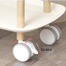 WY&WY Carrello da Bar Cucina Multifunzione rotolamento Carrello a 2 Piani Carrello di stoccaggio con Ruote e Maniglie per Cucina Trucco Bagno,B