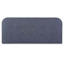 marcKonfort Testiera Rivestita in Tela Saona 140x60 cm Color Blu, Imbottita con spuma, para cama 135 cm, Bottoni capitonné, 8 cm di Spessore, Include harware per Il Fissaggio alla Parete