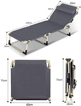 Pieghevole reclinabile Sun Lounger Garden Camping Bed Sedia Accompagnatore Letto Accompagnatore Letto Sole Regolabile per Il Viaggio Escursionismo Caccia Casa Daycare con Tappetino