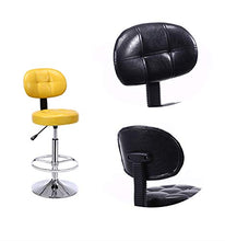 CSQ Sgabello Da Bar Regolabile, Schienale In Pelle PU Sedia Da Bar Sedia Girevole A 360 ° Ufficio Camera Da Letto Sala Da Libro Sedia Per Computer Facile Da Montare(Size:38.5*60-80CM,Color:B)